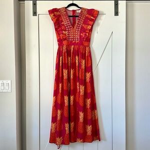 Sheridan French Stacey Maxi Dress in Sunset Pineapple